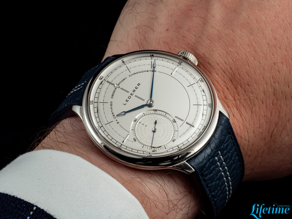 LEDERER Triple Certified Observatory Chronometer on the wrist