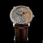 Ronde Louis Cartier Zebra and Giraffe Gold Bead Granulation and Marquetry Watch