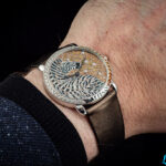 Ronde Louis Cartier Zebra and Giraffe Gold Bead Granulation and Marquetry Watch